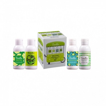 POMELLOS LIME & LEMON 4'LÜ KOLONYA SETİ (4X100 ML, 80 derece, Pet şişe)